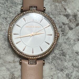 Michael Kors Gold Watch with Pink Strap
